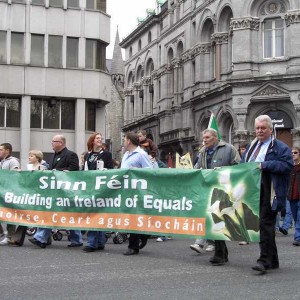 Ireland - Easter Monday in Dublin #2 - Sinn Fein on parade.