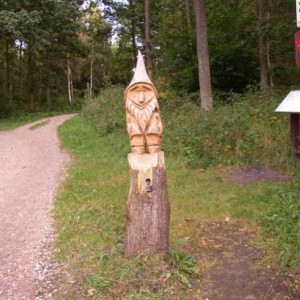 A wooden carving