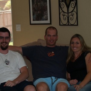 Me, my oldest brother Joel, and his wife