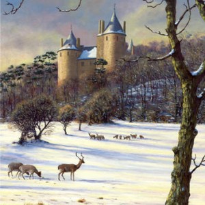 Castell Coch snow view (Painted)