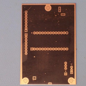 Clock PCB Back with Toner Image