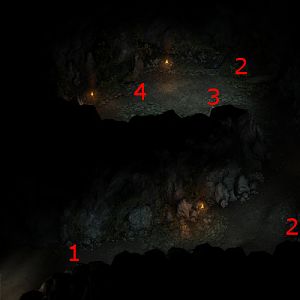 Pearlwood Bluff Cave Map